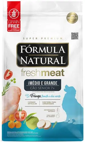 Ração Fórmula Natural Fresh Meat Cães Sênior Médio e Grande Frango 12KG
