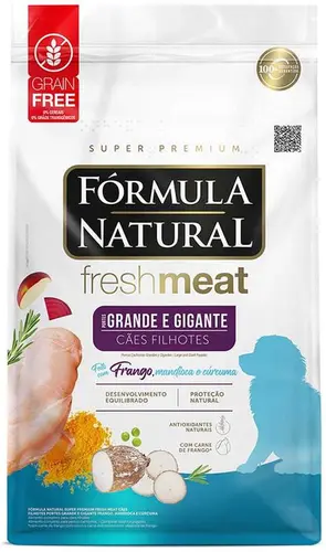 Ração Fórmula Natural Fresh Meat Cães Filhote Grande e Gigante Frango 12KG