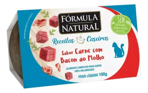 FORMULA NATURAL RECEITA CASEIRA GATOS CARNE 100G