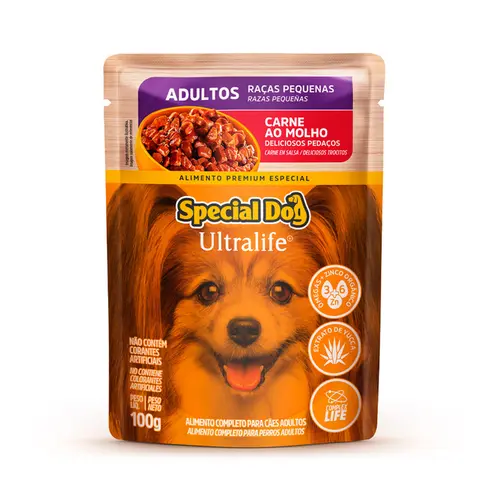 SPECIAL DOG ULTRALIFE SACHE RACAS PEQUENAS CARNE 100G