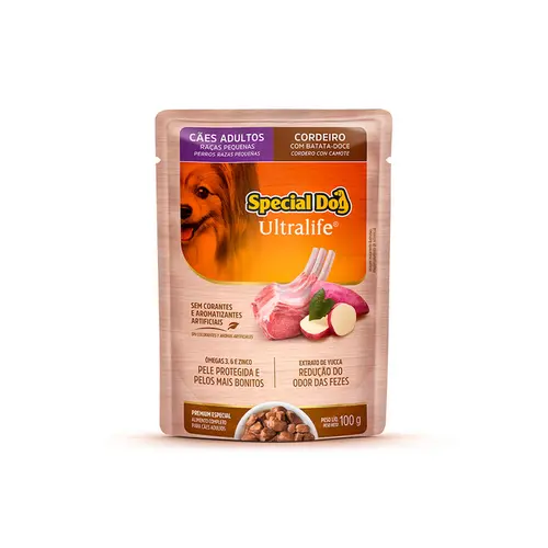 SPECIAL DOG ULTRALIFE SACHE RACAS PEQUENAS CORDEIRO 100G