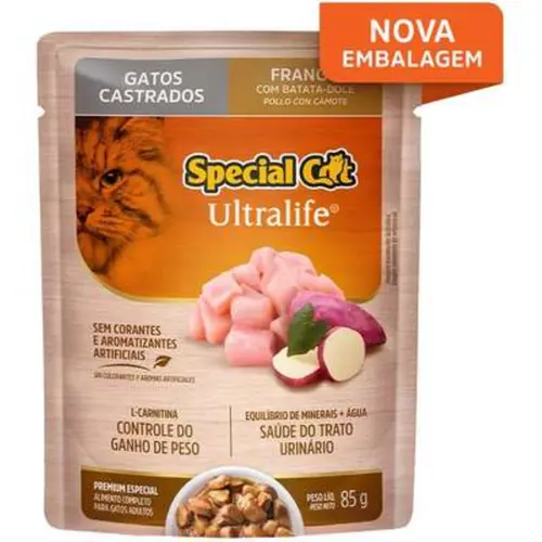 SPECIAL CAT ULTRALIFE SACHÊ CASTRADO FRANGO 85G