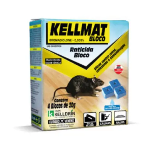 KELLMAT RATICIDA BLOCO CAIXINHA 4X20G