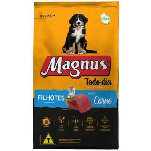 Ração Magnus Todo Dia Cães Filhotes Sabor Carne