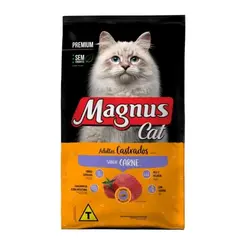 Ração Magnus Gatos Adultos Castrados Sabor Carne 10,1KG