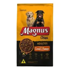 Ração Magnus Chips Cães Adultos Sabor Carne e Frango