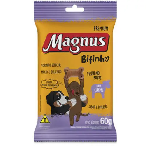 Petisco Magnus Bifinho para Cães Pequeno Porte Sabor Carne