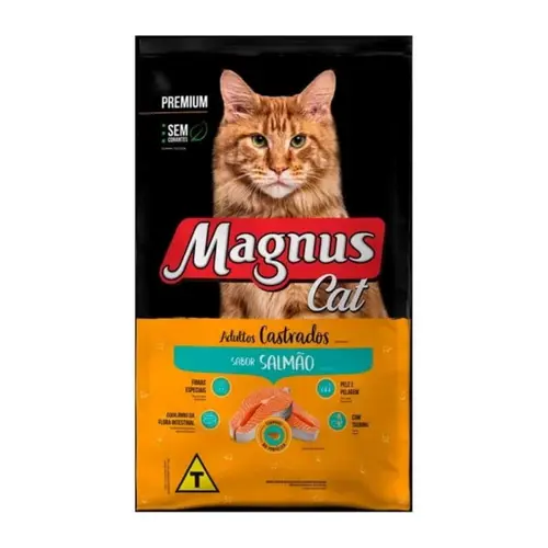 Ração Magnus Gatos Adultos Castrados Sabor Salmão 20KG