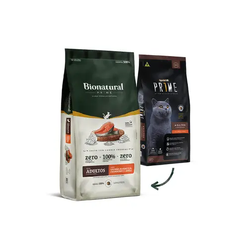 BIONATURAL GATOS ADULTOS SALMÃO