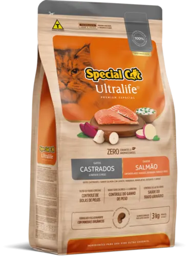 SPECIAL CAT ULTRALIFE CASTRADOS SALMÃO 3KG
