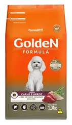 Ração Golden Formula Cães Adultos Raças Pequenas Carne e Arroz Mini Bits