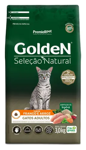 GOLDEN GATOS SELEÇÃO NATURAL ADULTO