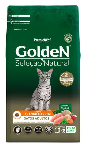 GOLDEN GATOS SELEÇÃO NATURAL ADULTO