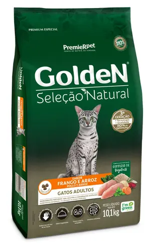 GOLDEN GATOS SELEÇÃO NATURAL ADULTO
