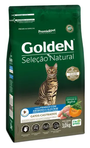 GOLDEN GATOS SELEÇÃO NATURAL ABOBORA CASTRADOS