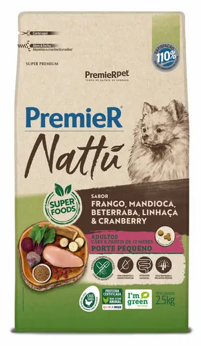 PREMIER NATTU RAÇAS PEQUENAS ADULTO MANDIOCA