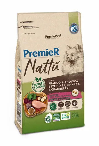 PREMIER NATTU RAÇAS PEQUENAS ADULTO MANDIOCA