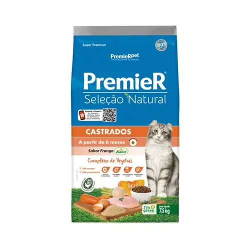 PREMIER GATOS SELEÇÃO NATURAL CASTRADOS
