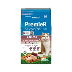 PREMIER GATOS SELEÇÃO NATURAL ADULTO 1,5KG