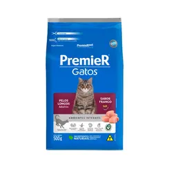 PREMIER GATOS PELOS LONGOS FRANGO 1,5KG