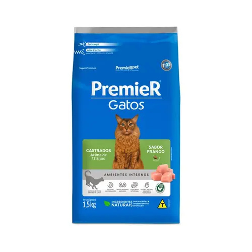 PREMIER GATOS CASTRADOS FRANGO 12+