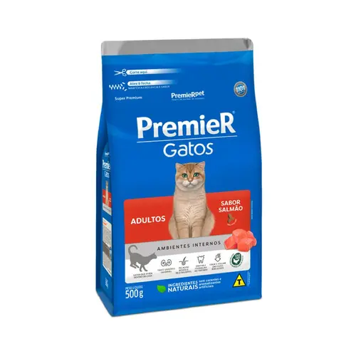 PREMIER GATOS SALMÃO ADULTO 7,5KG