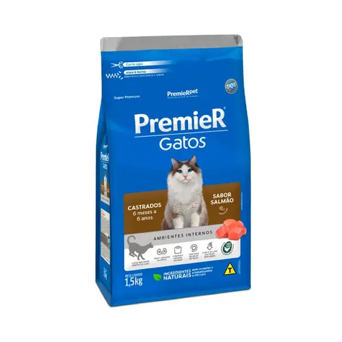 PREMIER GATOS CASTRADOS 6 MESES A 6 ANOS SALMÃO