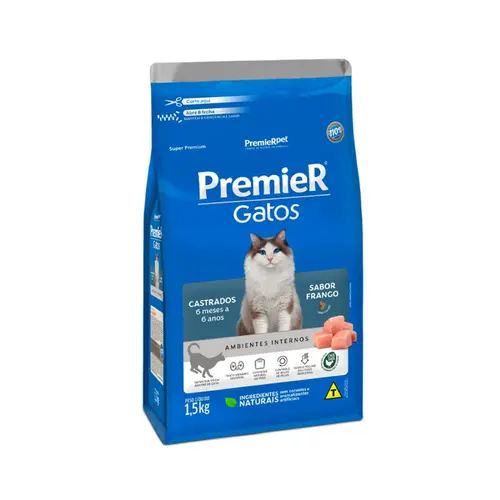 PREMIER GATOS CASTRADOS 6 MESES A 6 ANOS FRANGO