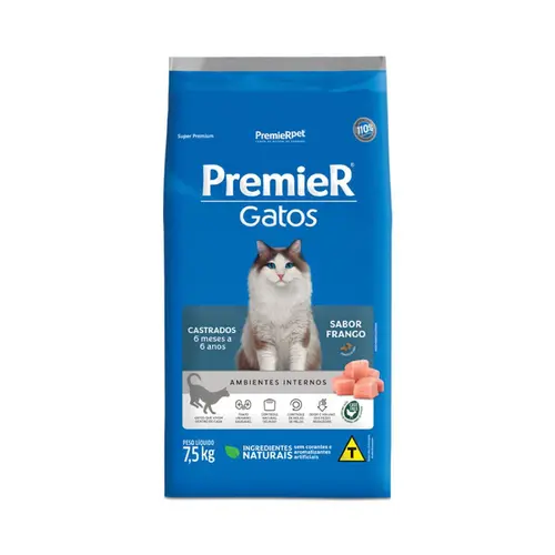 PREMIER GATOS CASTRADOS 6 MESES A 6 ANOS FRANGO