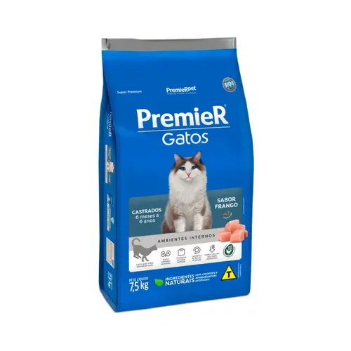 PREMIER GATOS CASTRADOS 6 MESES A 6 ANOS FRANGO