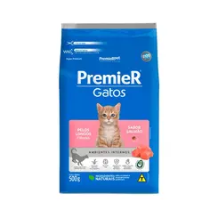 PREMIER GATOS FILHOTES PELOS LONGOS SALMÃO 500G