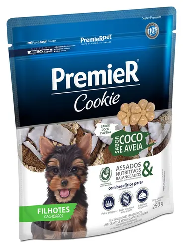 PREMIER COOKIE COCO E AVEIA FILHOTE 250G