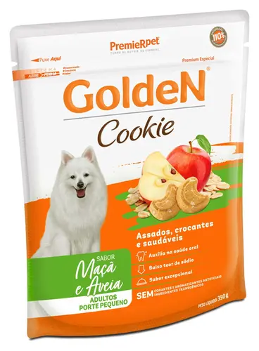 GOLDEN COOKIE MAÇA & AVEIA ADULTO PEQ PORTE 350G