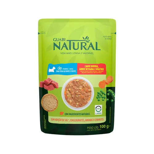 GUABI NATURAL SACHÊ CARNE E VEGETAIS