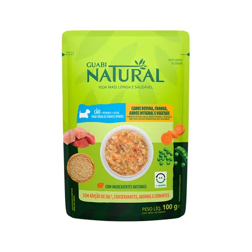 GUABI NATURAL SACHÊ CARNE FRANGO E VEGETAIS