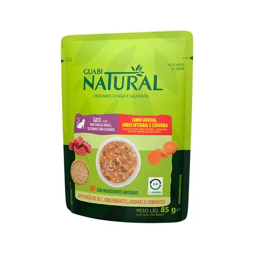 GUABI NATURAL GATO SACHÊ CARNE E CENOURA