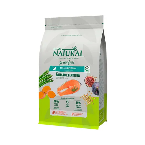 GUABI NATURAL GF GATO CASTRADO SALMÃO 1,5KG