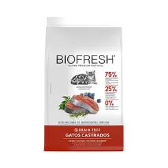 BIOFRESH GATOS SALMÃO CASTRADO 7,5KG