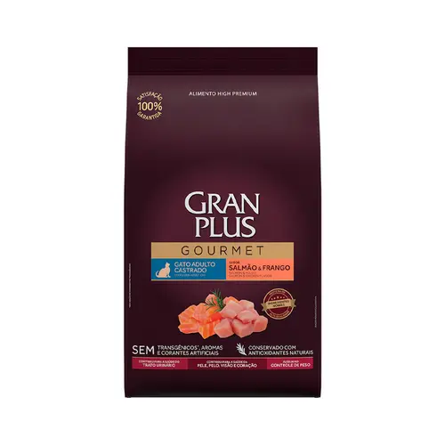 GRAN PLUS GOURMET GATO CASTRADO SALMÃO