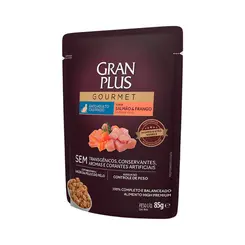 GRAN PLUS SACHÊ GATO GOURMET CASTRADO SALMÃO E FRA 85G