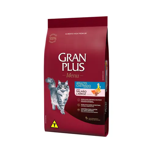 GRAN PLUS GATO SALMÃO CASTRADO 3KG