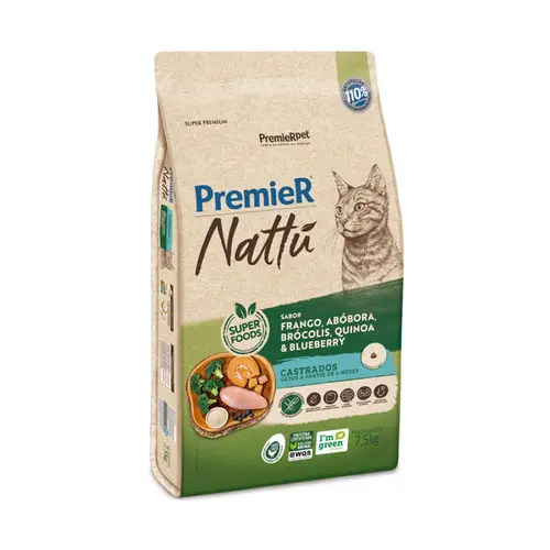 PREMIER NATTU GATOS CASTRADOS ABOBORA