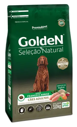 GOLDEN SELEÇÃO NATURAL ADULTO 12KG