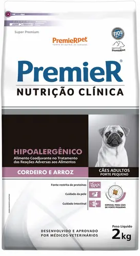 PREMIER NUTRIÇÃO CLINICA HIPO CORDEIRO PEQ PORTE