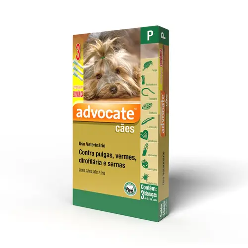 ADVOCATE CÃES 1-4KG 0.4ML COMBO LEVE 3 PAGUE 2
