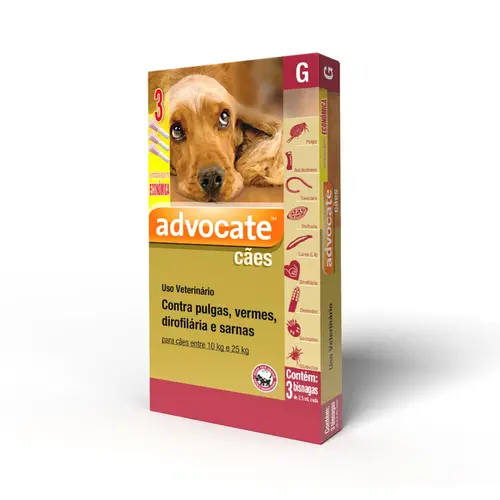 ADVOCATE CÃES 10-25KG 2.5ML COMBO LEVE 3 PAGUE 2