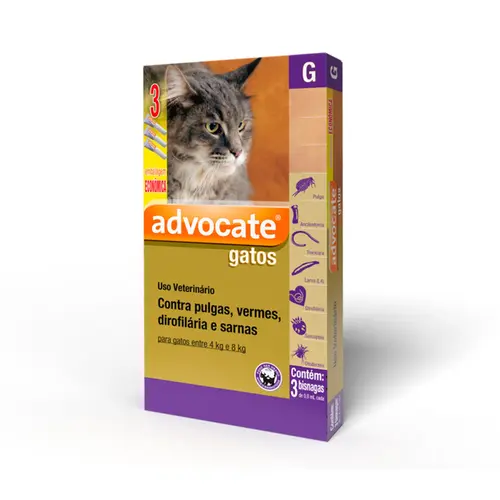 ADVOCATE GATOS 4 A 8KG 3 PIPETAS