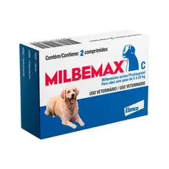 MILBEMAX 5KG A 25KG 2 COMPRIMIDOS