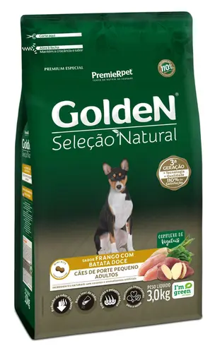 GOLDEN SELEÇÃO NATURAL BATATA DOCE MINIBITS ADULTO 3KG