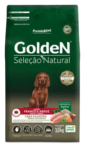 GOLDEN SELEÇÃO NATURAL FILHOTE 3KG